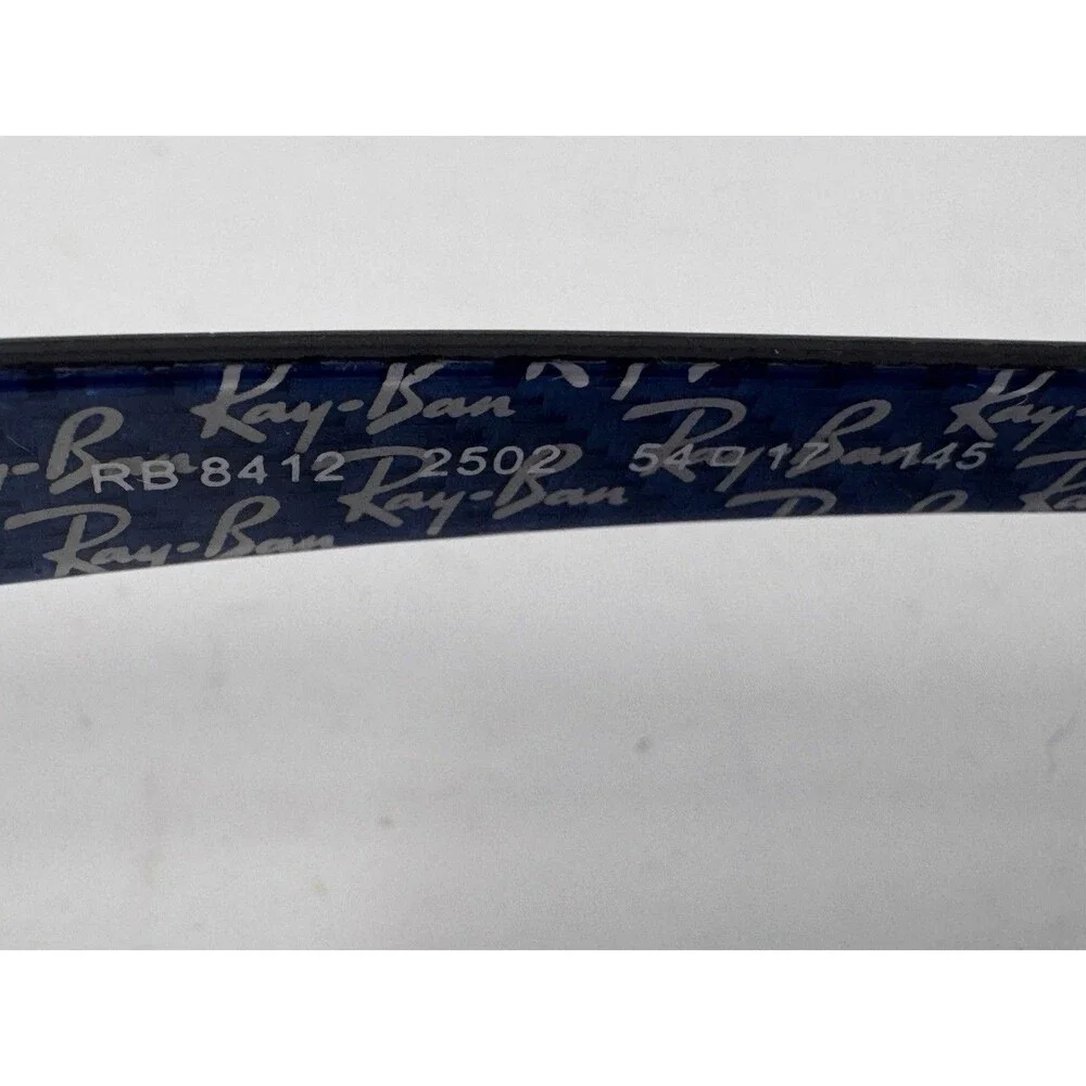Ray-Ban RB8412 2502 Gunmetal Blue Carbon Fiber Eyeglass Frames 54-17-145 (A)